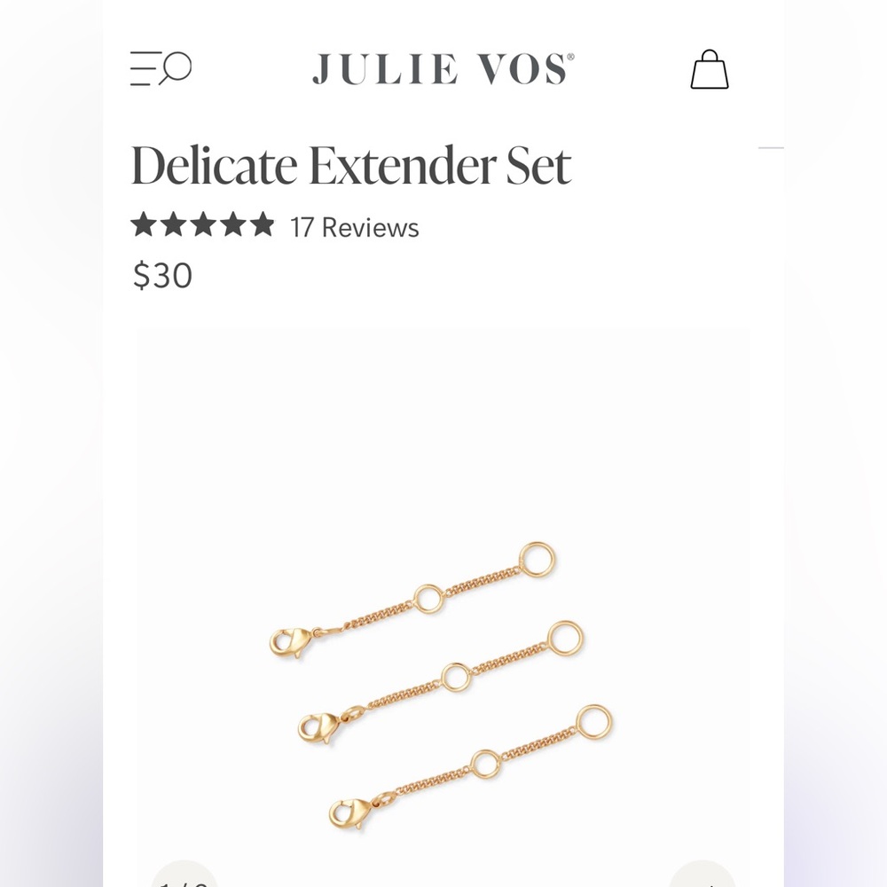 Julie Vos Gold Delicate Extender Set of 3